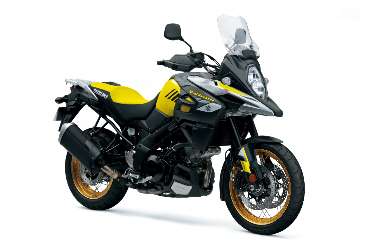 Внедорожную версия V-Strom 1000XT отличают спицованные колеса и эксклюзивная окраска