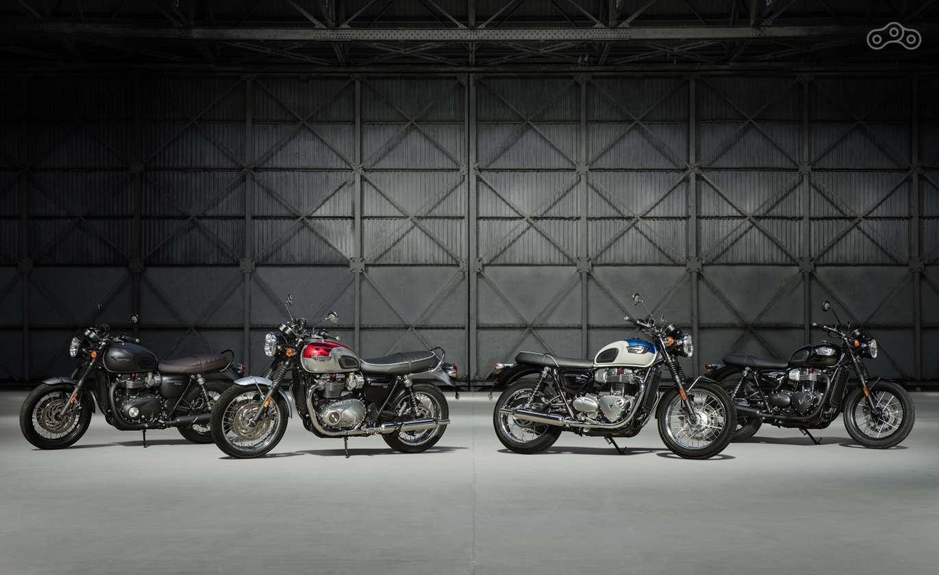 Все доступные расцветки модельного ряда Triumph Bonneville T100